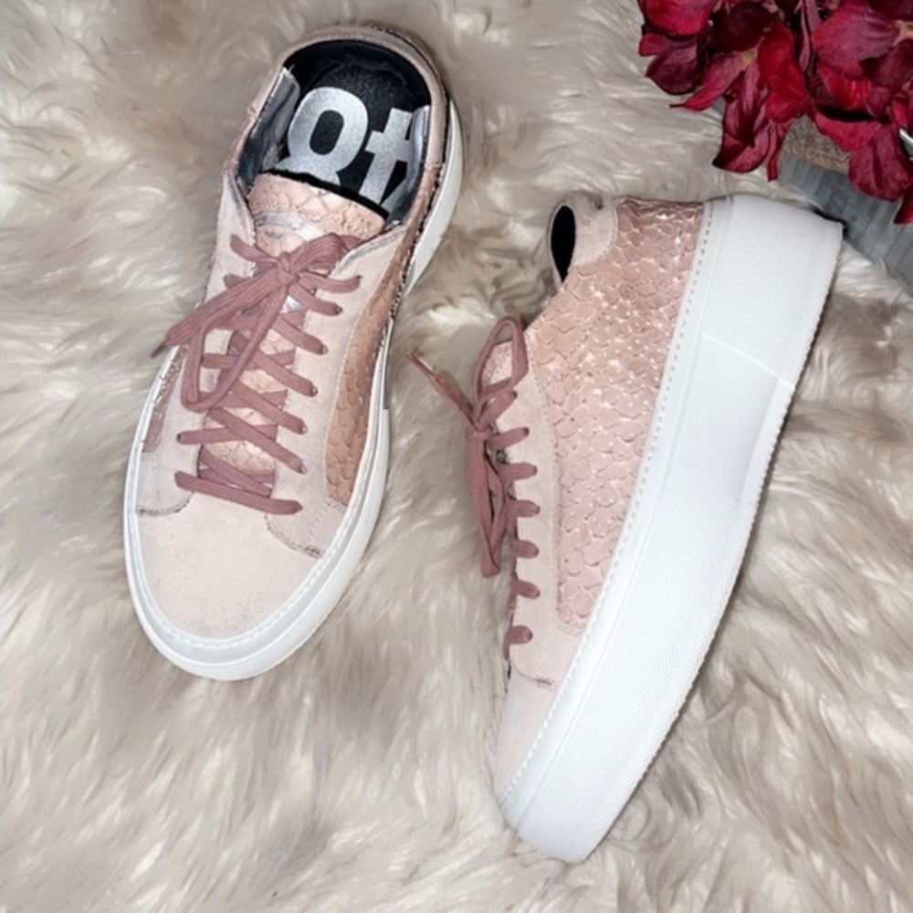 P448 Pink Platform Sneakers